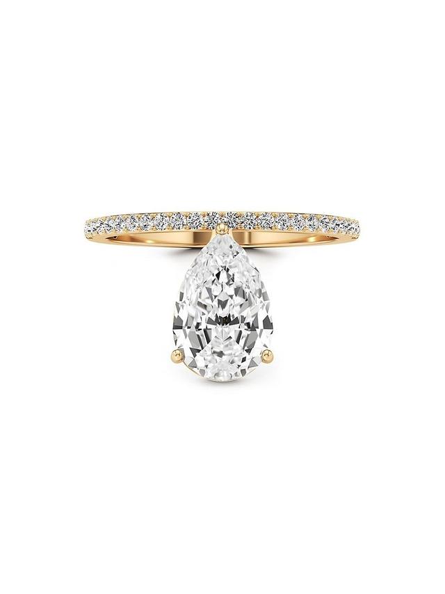 Womens Tear 18K Yellow Gold & 2.24 TCW Lab-Grown Diamond Ring Product Image