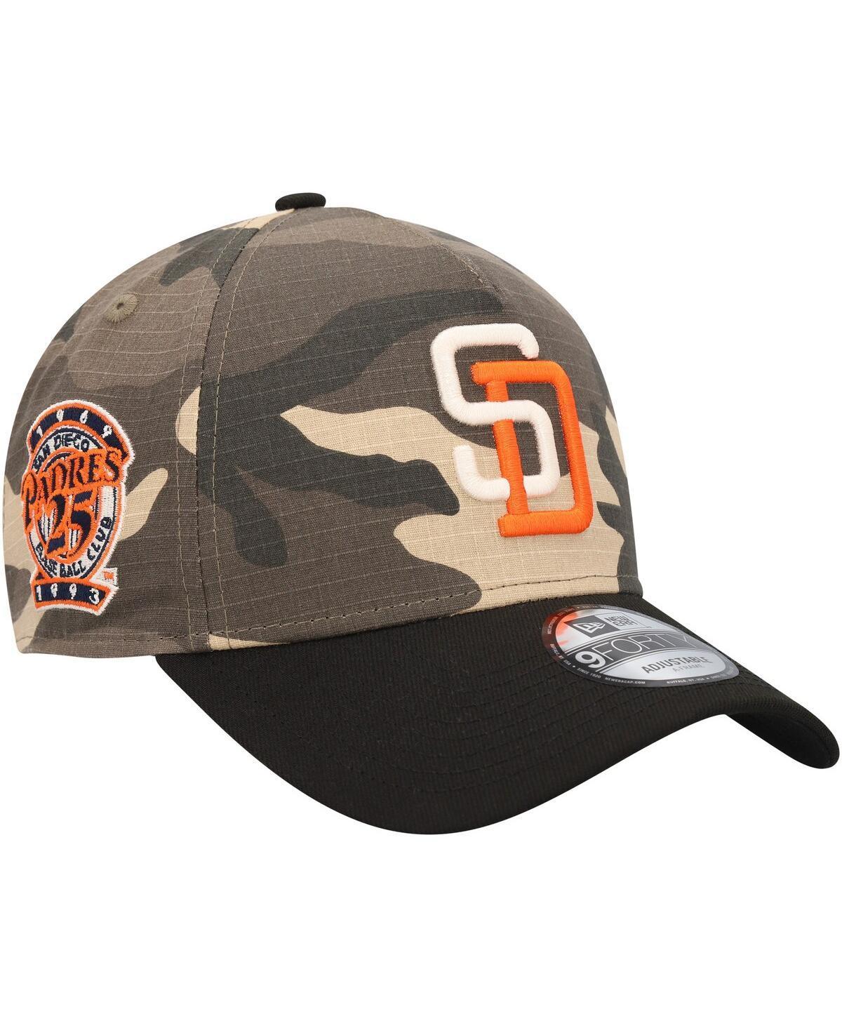 Mens New Era San Diego Padres Camo Crown A-Frame 9FORTY Adjustable Hat Product Image