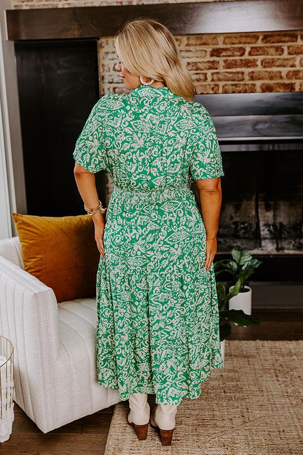 Resort Getaway Floral Midi in Green Curves Product Image