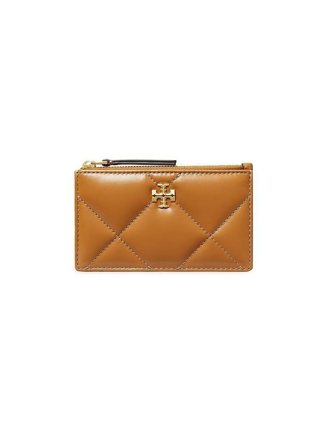 Womens Kira Diamond-Quilted Leather Card Case Product Image