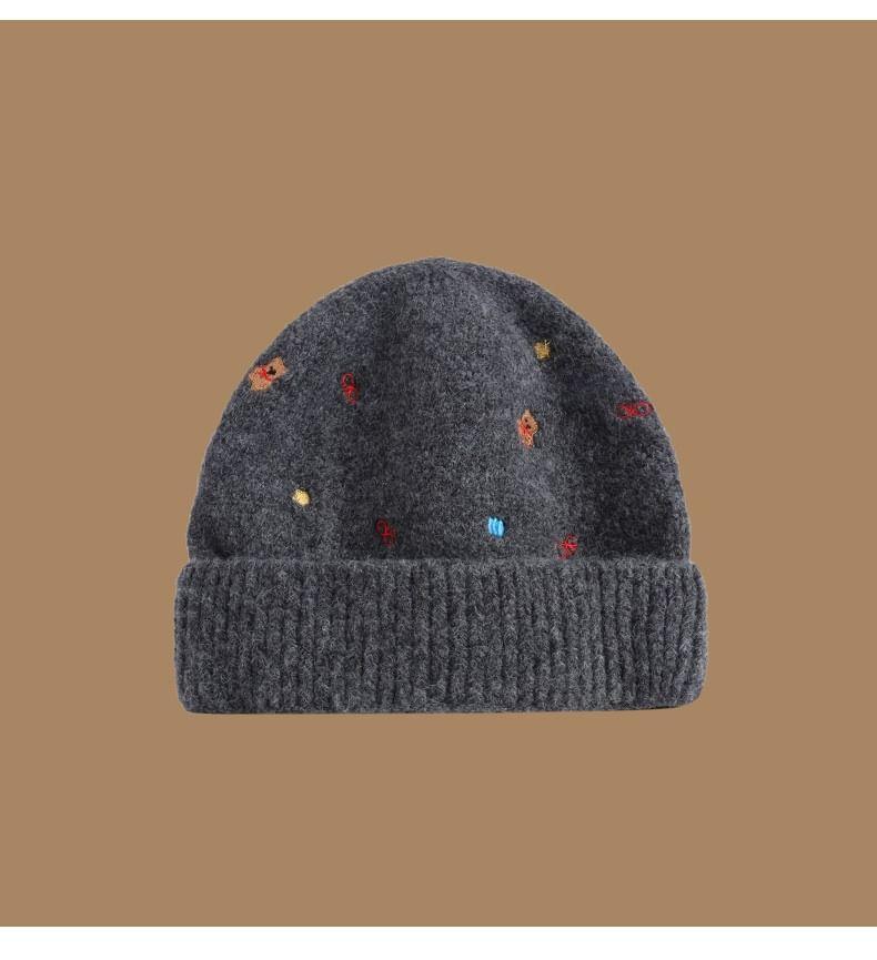 Embroidered Knit Beanie Product Image