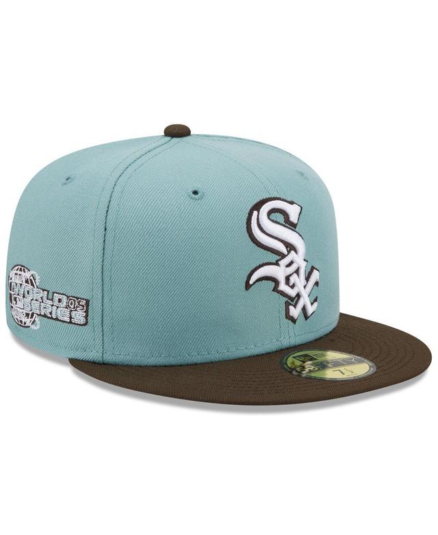 Mens New Era /Brown Chicago White Sox 2005 World Series Beach Kiss 59FIFTY Fitted Hat Product Image