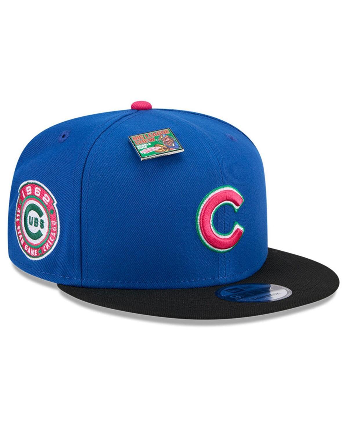 Mens New Era Royal/Black Chicago Cubs Watermelon Big League Chew Flavor Pack 9FIFTY Snapback Hat Product Image