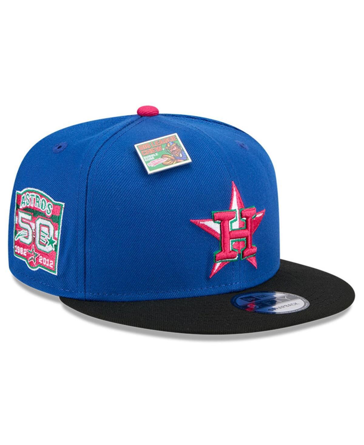 New Era Mens Royal Houston Astros Watermelon Big League Chew Flavor Pack 9FIFTY Snapback Hat - Royal, Black Product Image