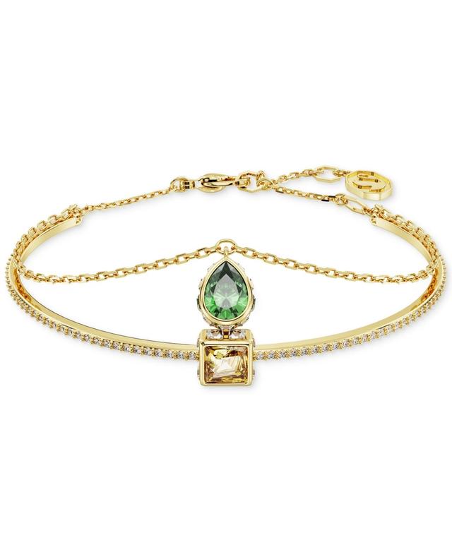 Womens Stilla Goldtone & Crystal Mixed Cuts Bangle Product Image