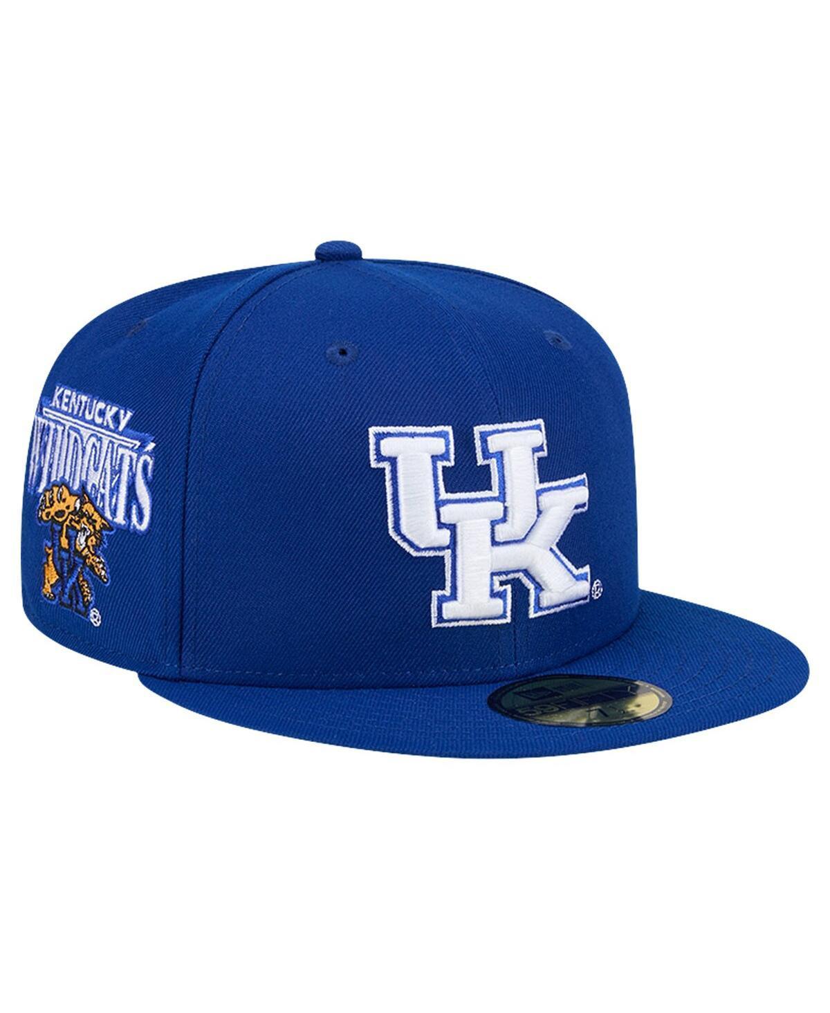 Mens New Era Royal Kentucky Wildcats Throwback 59FIFTY Fitted Hat Product Image