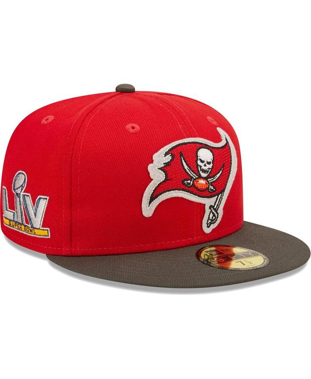 Mens New Era Red Tampa Bay Buccaneers Super Bowl Lv Letterman 59Fifty Fitted Hat - Red Product Image