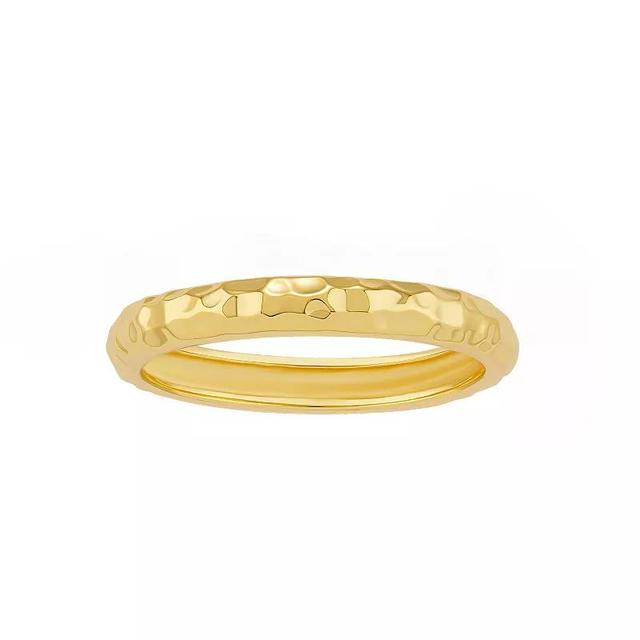 PRIMROSE 18k Gold Vermeil Hammered Band Ring, Womens Product Image