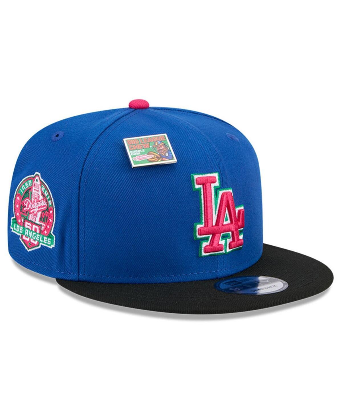 Mens New Era Royal/Black Los Angeles Dodgers Watermelon Big League Chew Flavor Pack 9FIFTY Snapback Hat Product Image