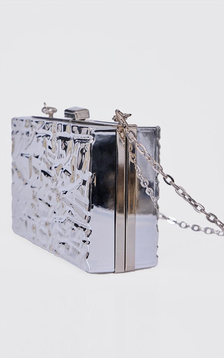 Silver Molten Clutch Bag Product Image