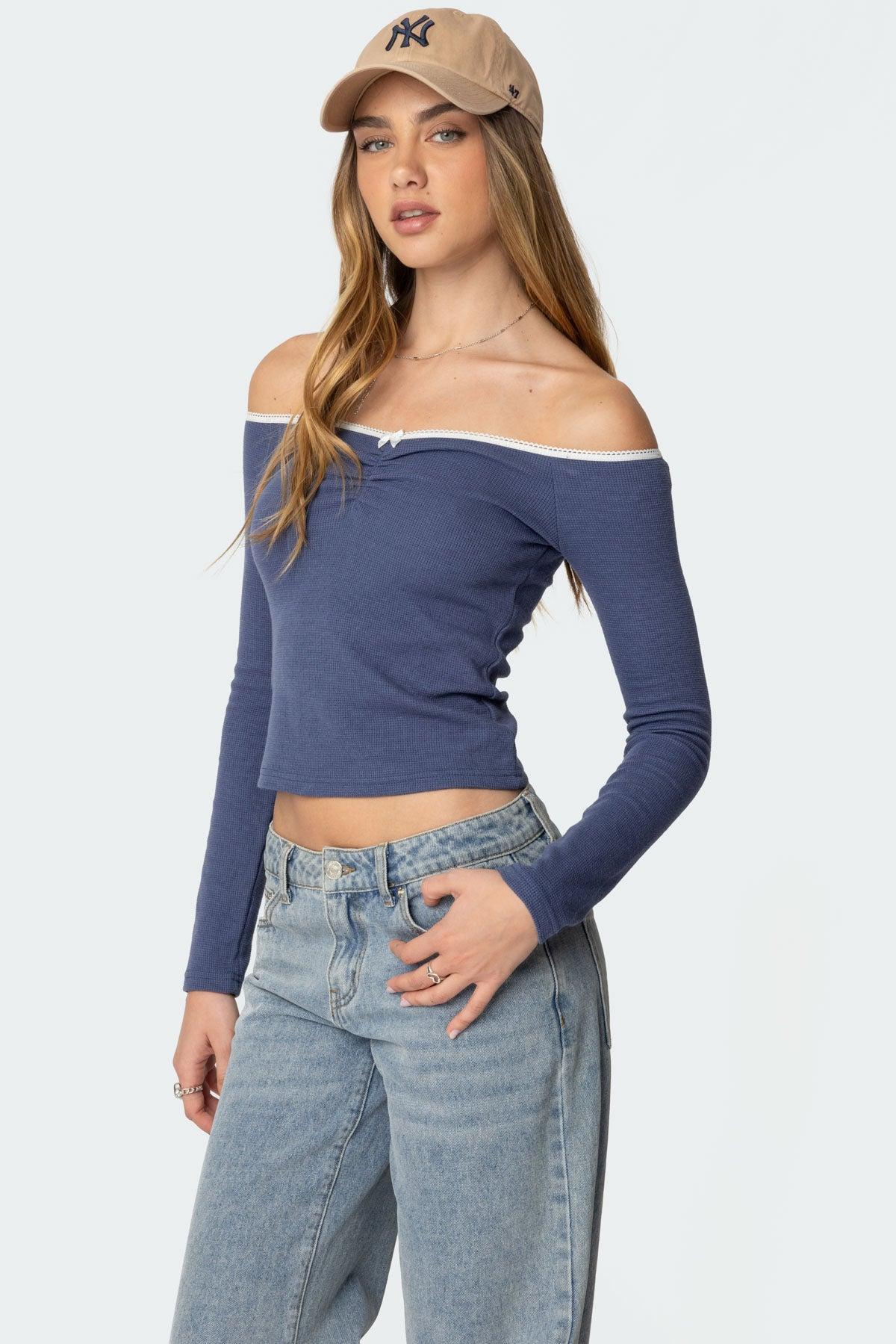 Tal Ruched Off Shoulder Top Product Image