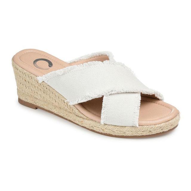Journee Collection Shanni Womens Wedge Sandals Pink Product Image