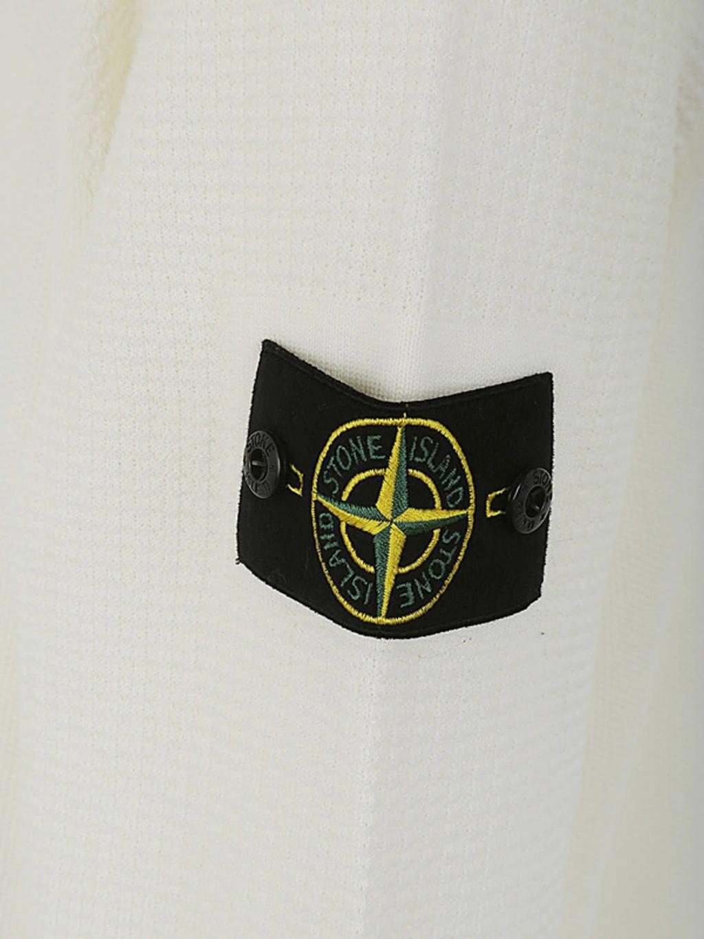 STONE ISLAND Round Neck Sweater Clothing In White Product Image