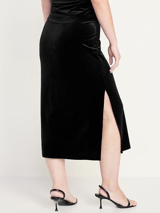 Velvet Maxi Skirt Product Image