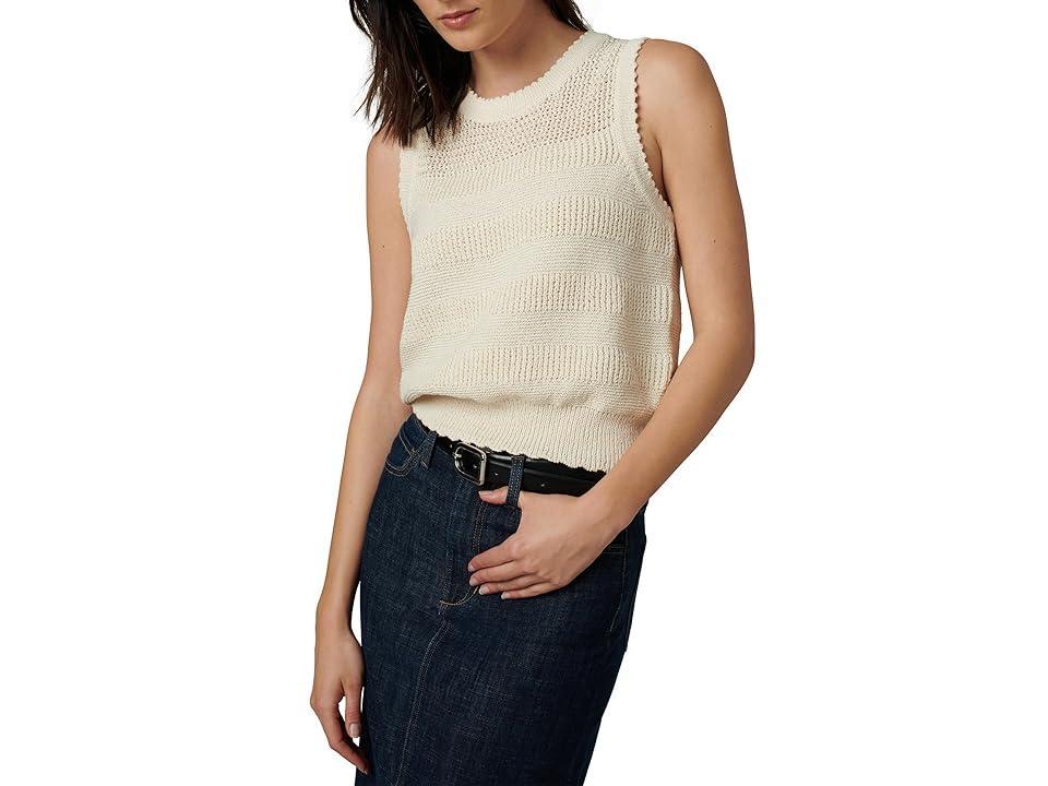 Joe's Jeans The Cameron Sleeveless Crochet Top (Milk) Women's Clothing Product Image