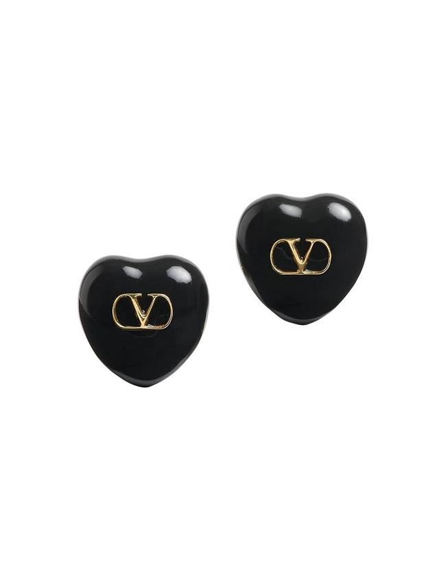 Womens Coeur Royal Earrings in Metal and Enamel Product Image