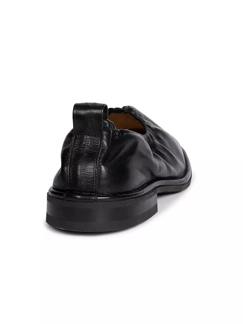 Rubber Sole Leather Loafers Product Image