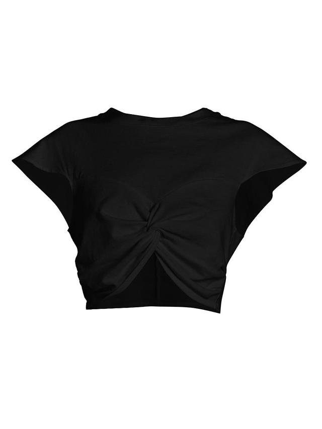 Isabel Marant Zineae Modern Twist Crop Cotton T-Shirt Product Image
