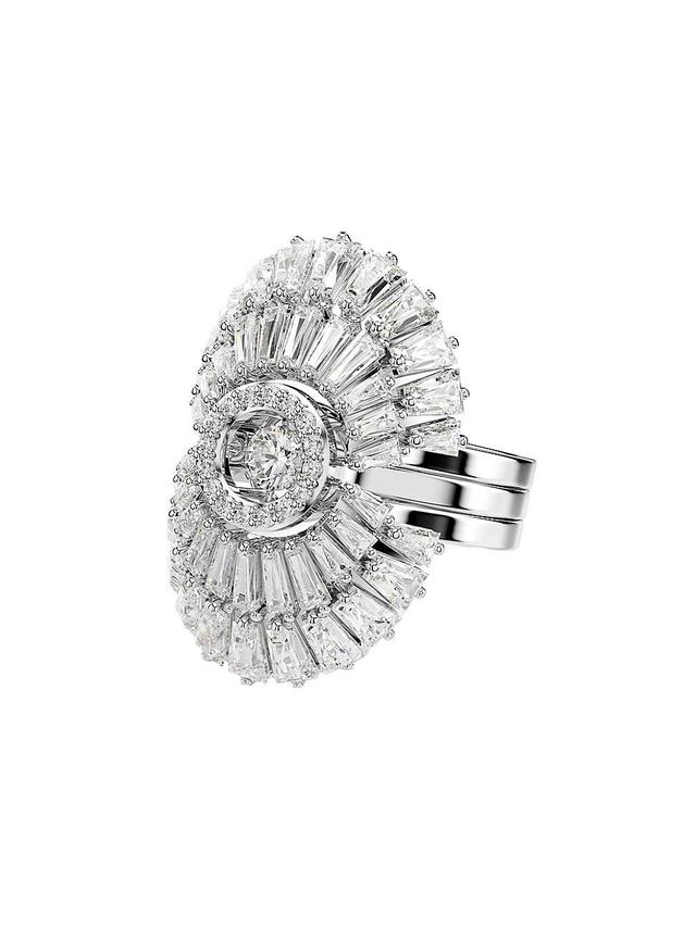 Womens Idyllia Crystal Three-Piece Shell Ring Product Image