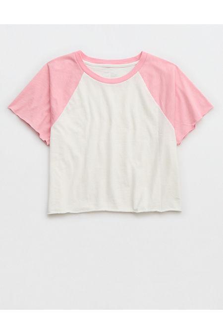 Aerie Cropped Raglan T-Shirt Women's Product Image