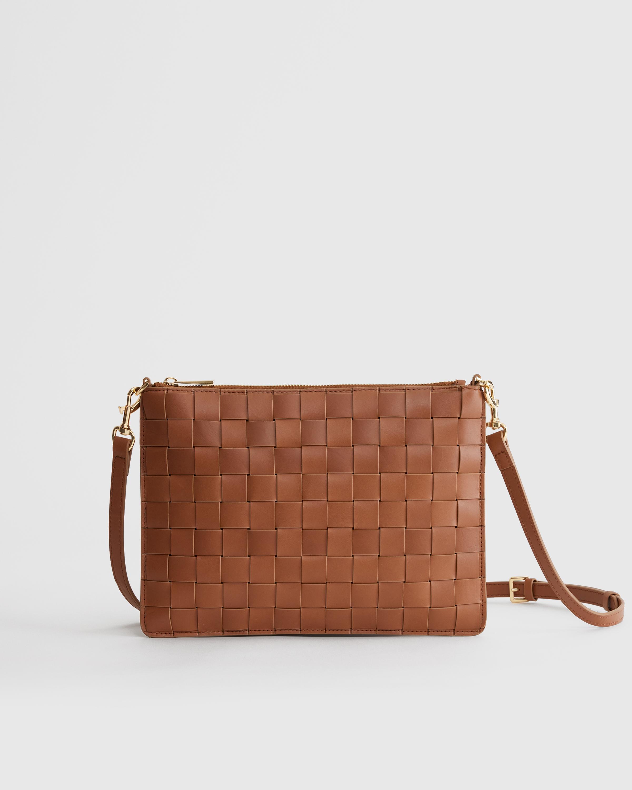 Italian Leather Handwoven Convertible Crossbody Product Image