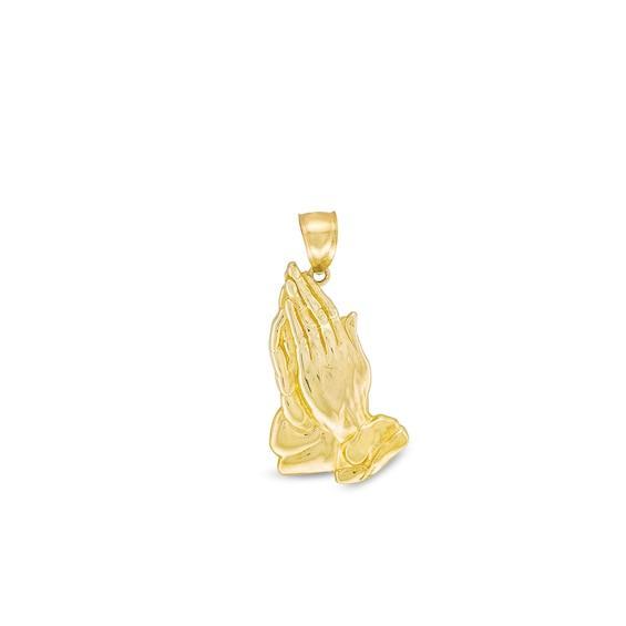 Men's Praying Hands Charm in 10K Gold Product Image