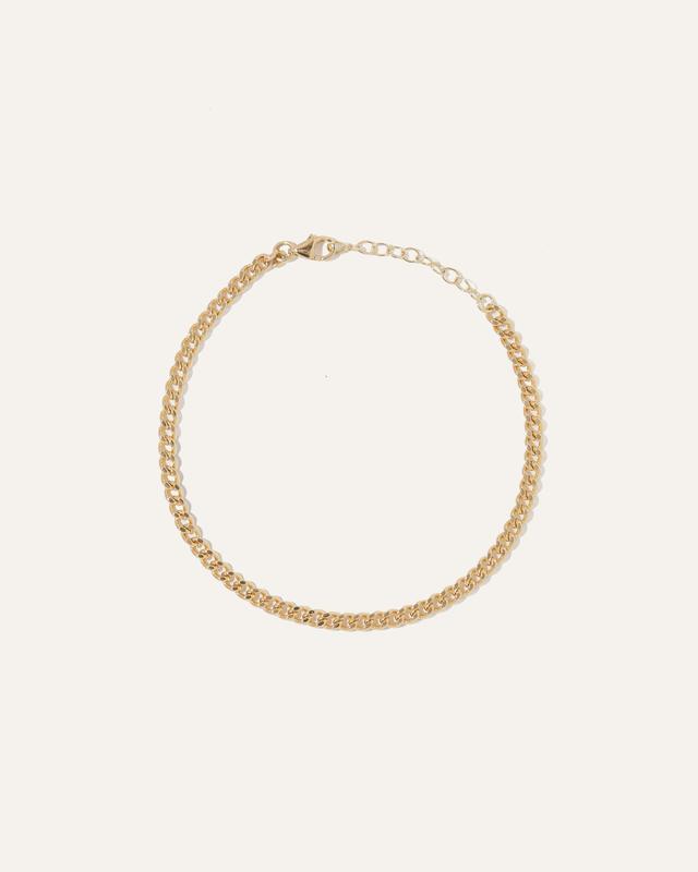 14K Gold Curb Chain Bracelet Product Image