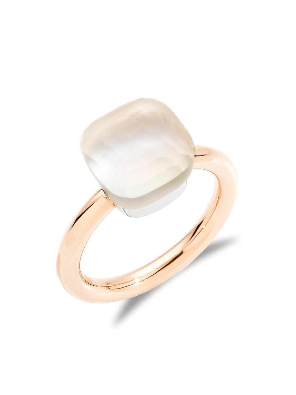 Womens Nudo Gel Classic White Topaz, Mother-Of-Pearl, 18K Rose Gold & 18K Yellow Gold Ring Product Image