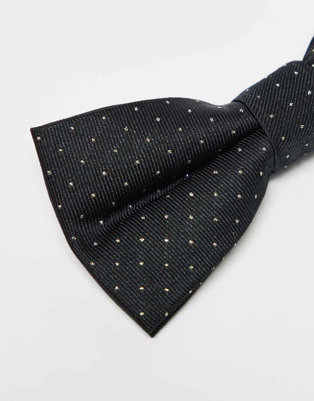 Twisted Tailor bow tie in black and gold Product Image