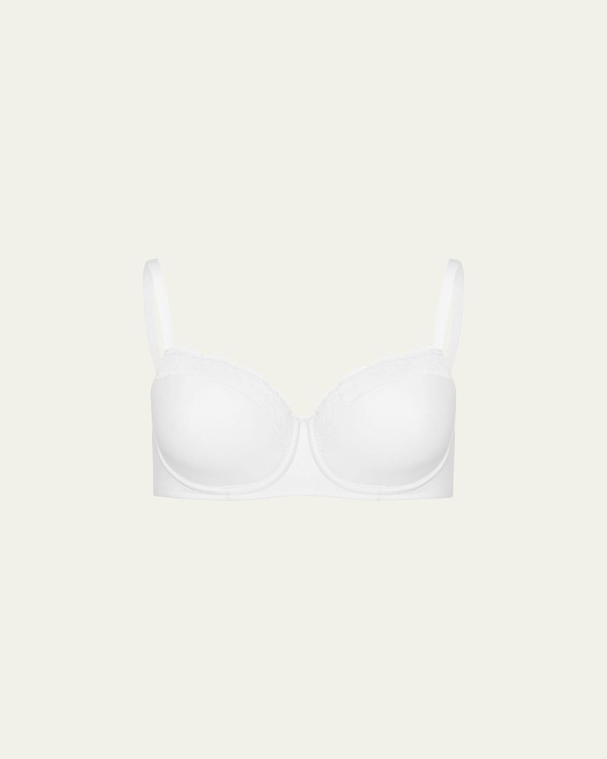 Hanro Cotton & Lace Spacer T-Shirt Bra Product Image