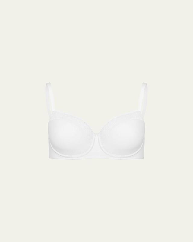 Hanro Cotton & Lace Spacer T-Shirt Bra Product Image