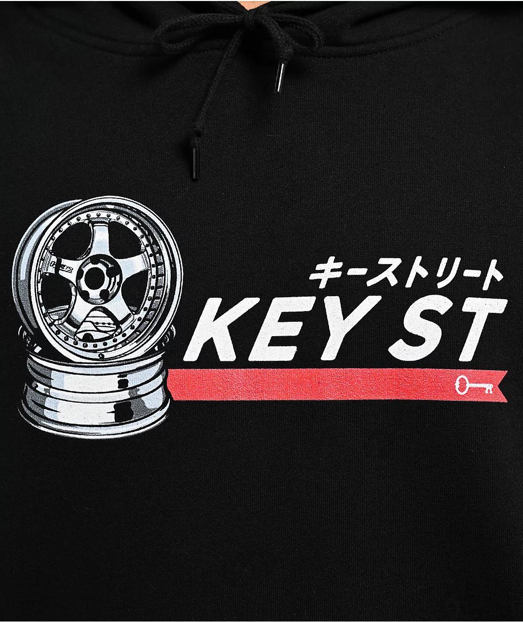 Key Street Wheels Black Hoodie Product Image