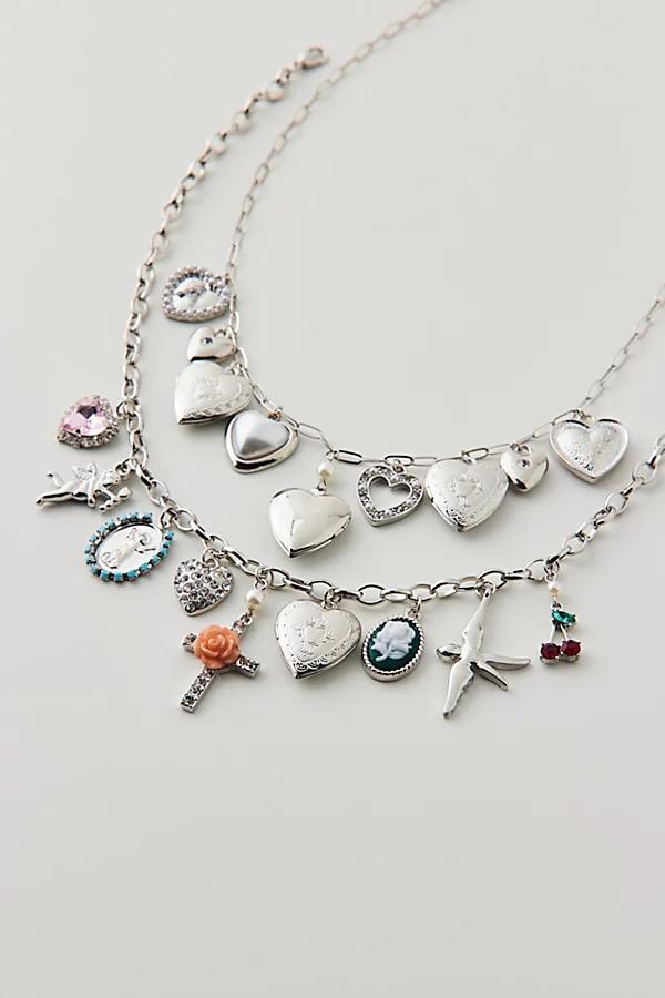 Bianca Layered Charm Necklace Set Womens at Urban Outfitters Product Image