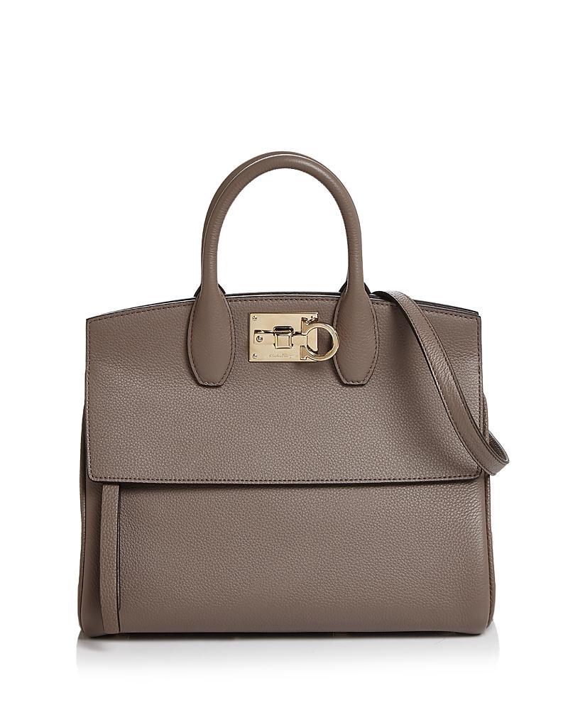 FERRAGAMO Small The Studio Leather Top Handle Bag Product Image