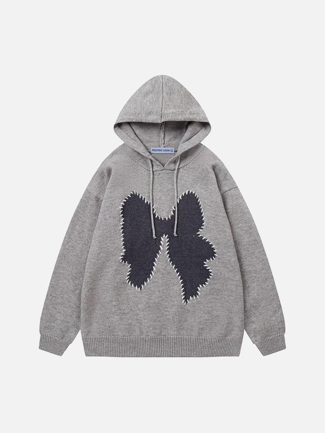 Aelfric Eden Bow Jacquard Knit Hoodie Product Image