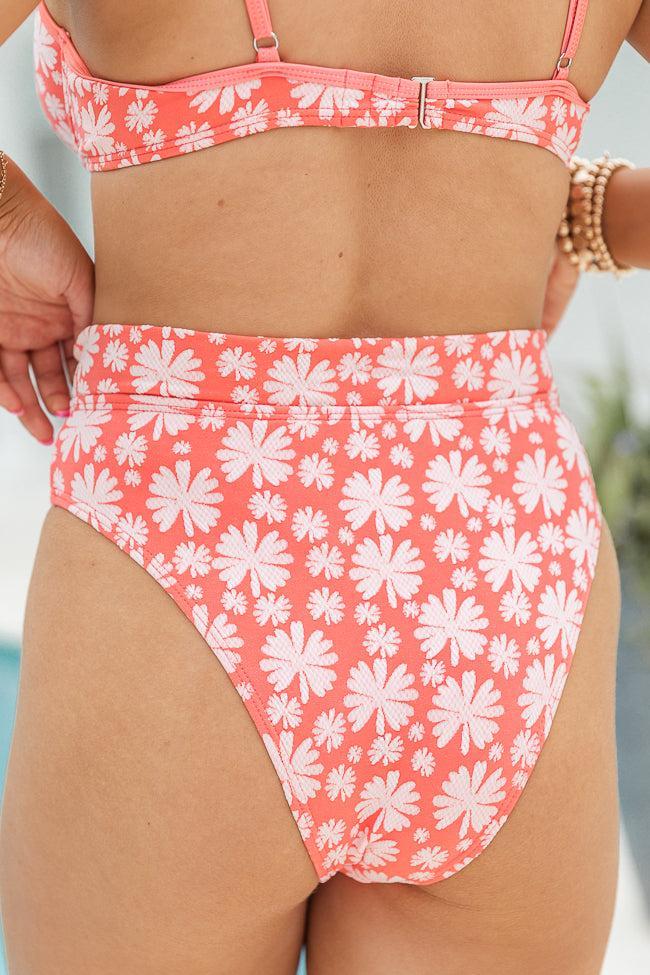 Splash Around Coral Floral Crossover Bikini Bottoms Product Image