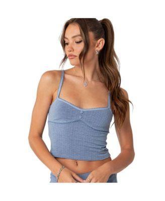 Womens Maelle Pointelle Tank Top Product Image