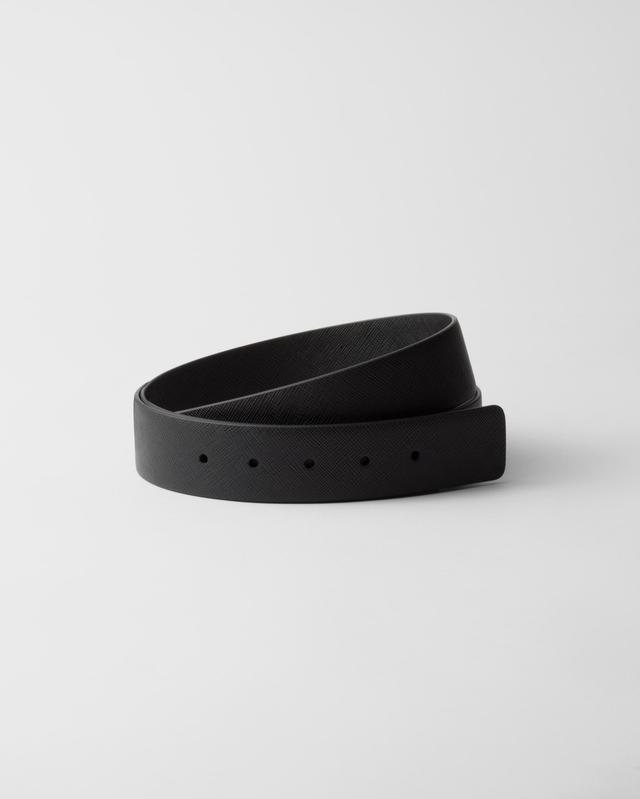 Reversible Saffiano leather belt strap Product Image