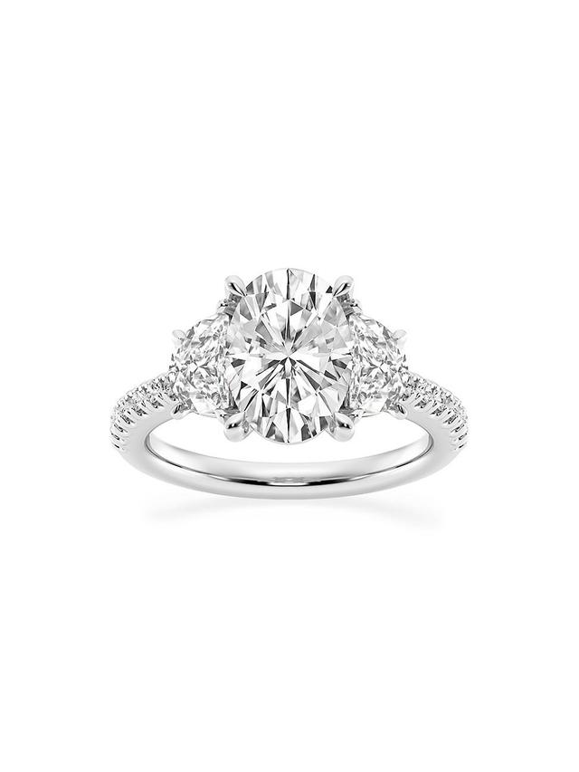 Womens 14K White Gold & Oval Lab-Grown Diamond Ring/2.75-7.00 TCW Product Image