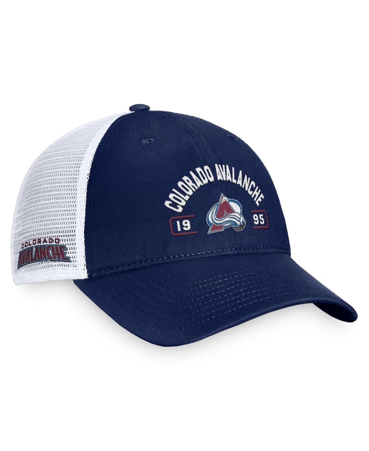 Fanatics Mens Navy Colorado Avalanche Free Kick Trucker Adjustable Hat - Navy, White Product Image