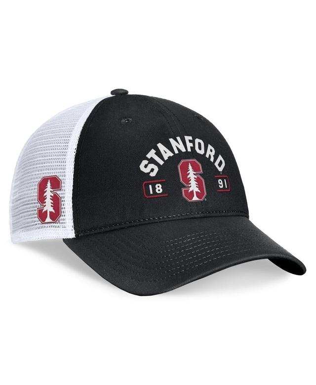 Top of the World Mens Black Stanford Cardinal Free Kick Trucker Adjustable Hat - Black, White Product Image