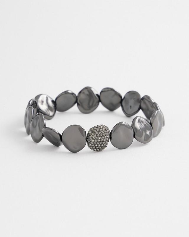 Hematite Link Pavé Stretch Bracelet Product Image