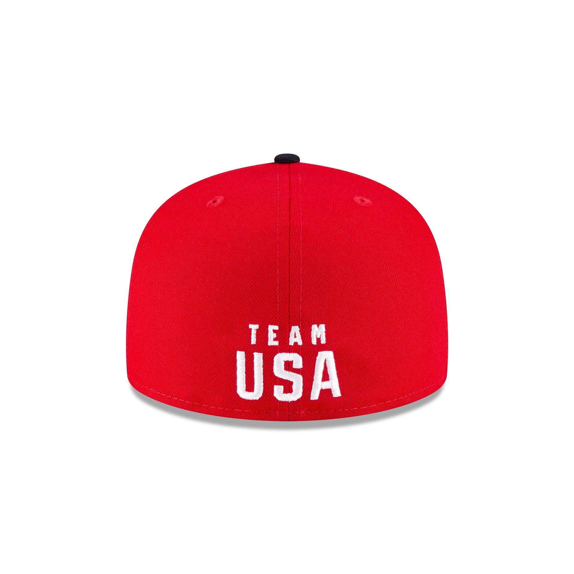 Team USA Red 59FIFTY Fitted Hat Male Product Image