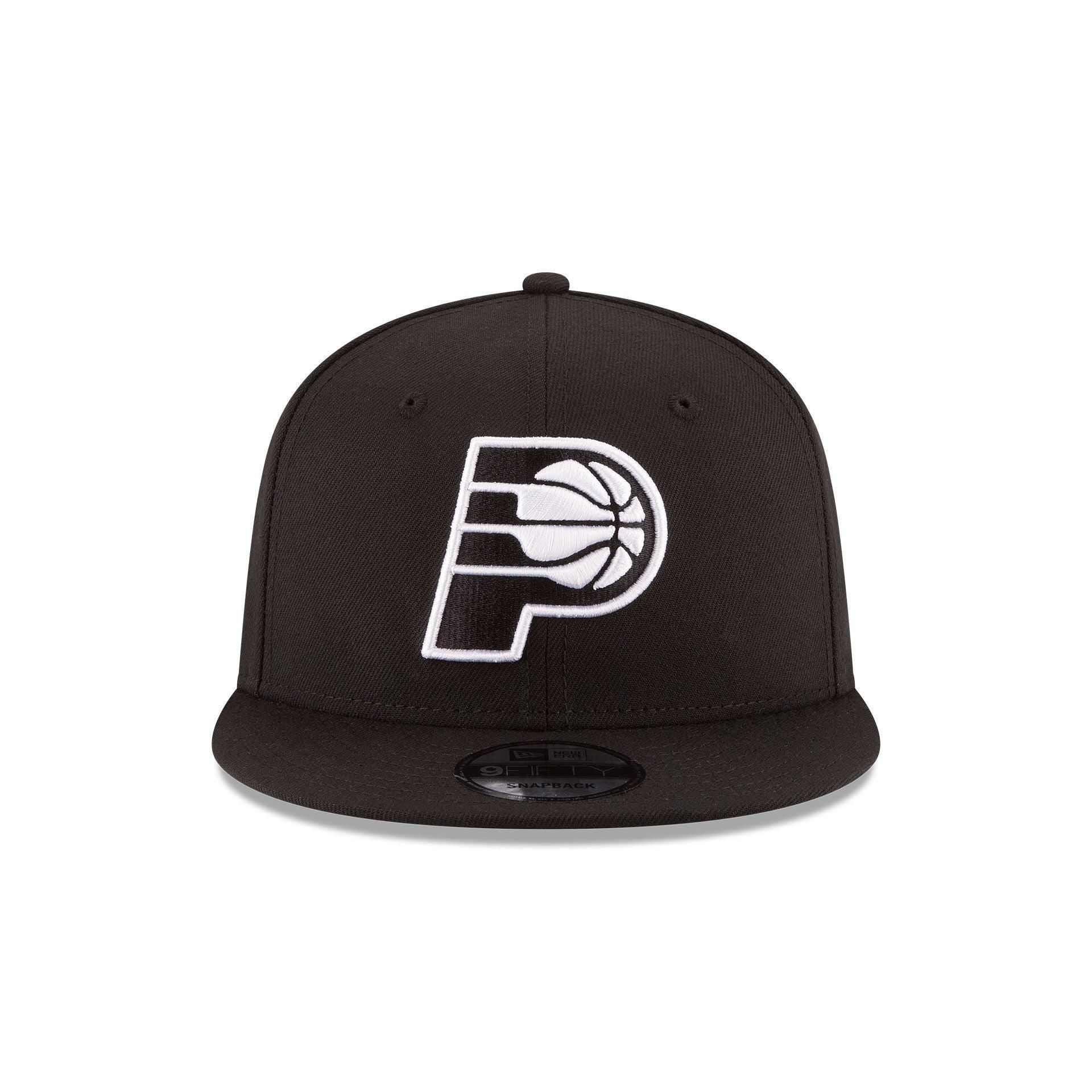 Indiana Pacers Basic Black & White 9FIFTY Snapback Hat Male Product Image