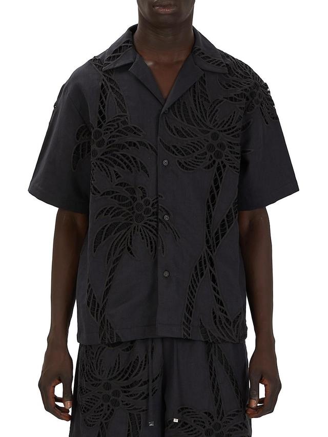 Mens Eyelet Palm Camp Shirt Product Image