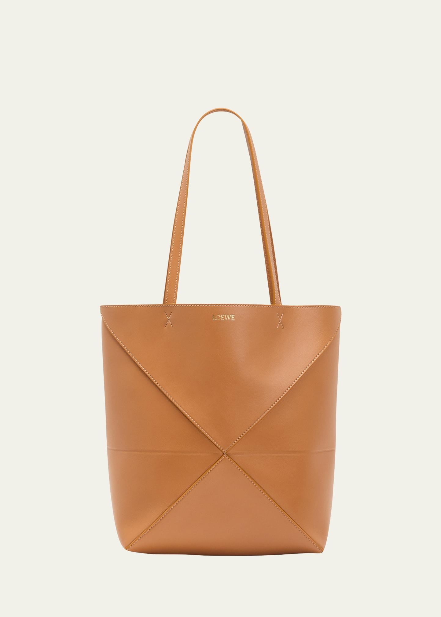 Womens Puzzle Shiny Leather Tote Product Image