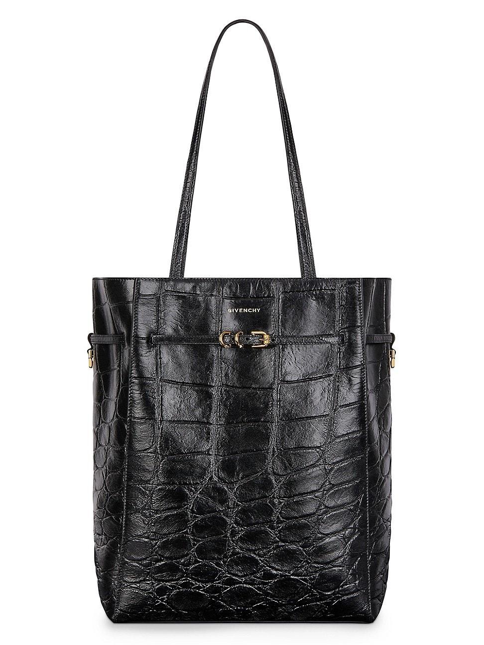 Womens Medium Voyou Tote Bag in Crocodile Effect Leather Product Image