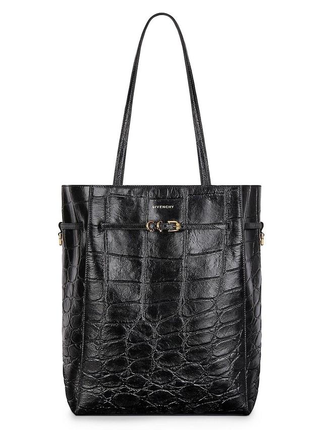 Womens Medium Voyou Tote Bag in Crocodile Effect Leather Product Image