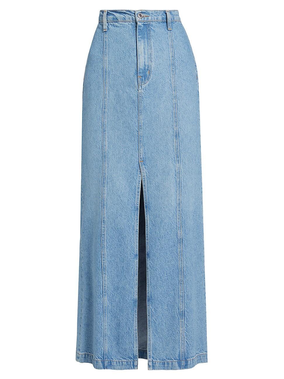 Womens Zoe Denim Maxi Skirt Product Image