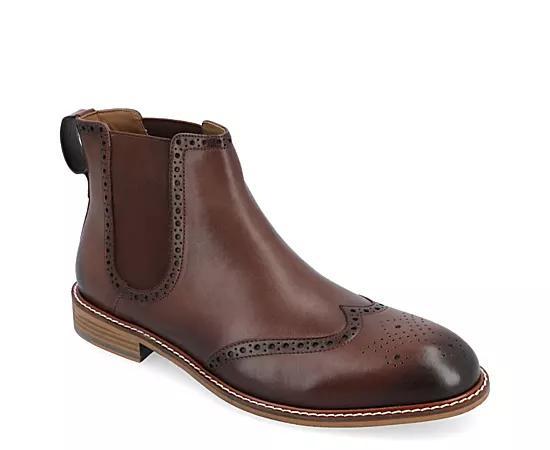 Thomas & Vine Watson Mens Wingtip Chelsea Boots Brown Product Image